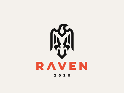 Raven crow logo raven