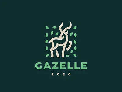 Gazelle antelope logo