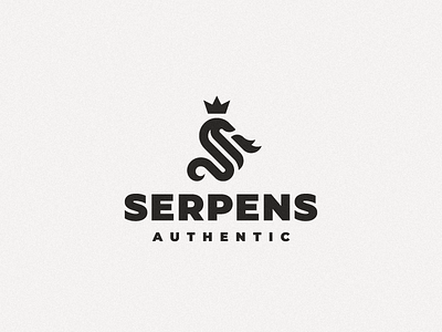 Serpens concept logo reptile serpent snake viper