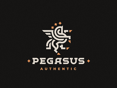 Pegasus concept horse logo pegasus