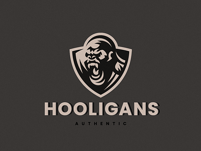 Hooligans concept gorilla king kong logo monkey