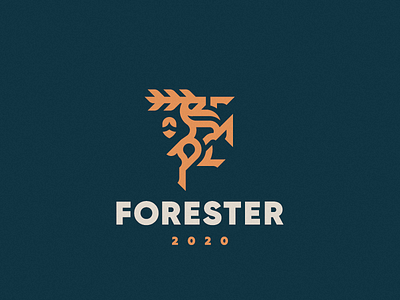 Forester concept deer forester logo stag