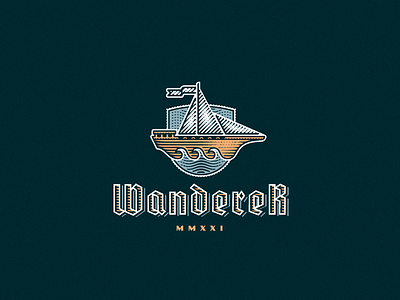 Wanderer logo sailboat ship