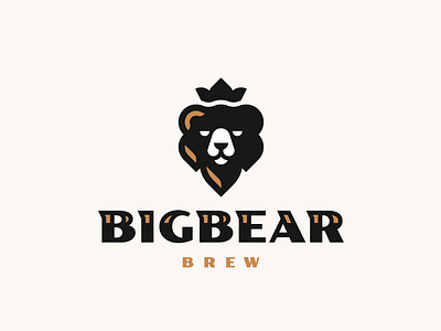 BigBear bear beer hops logo