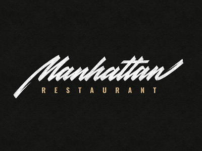 Manhattan branding calligraphy handlettering lettering logo