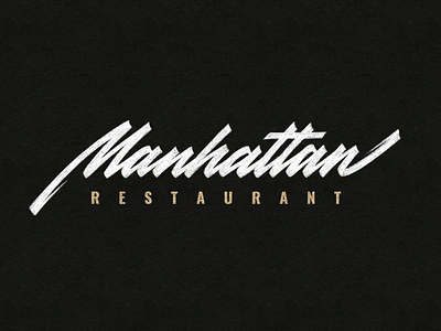 Manhattan branding calligraphy handlettering lettering logo