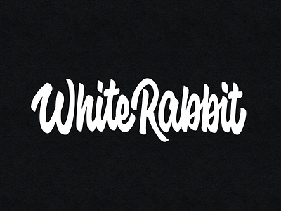 White Rabbit calligraphy concept handlettering lettering logo