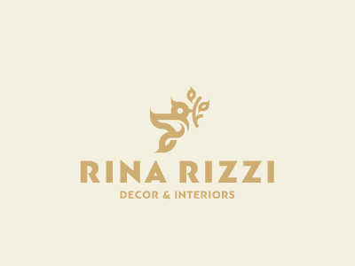 RINA RIZZI bird decor logo