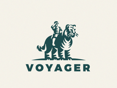 Voyager logo tiger travel voyager