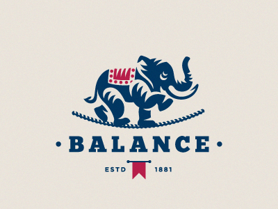 Balance balance elephant logo