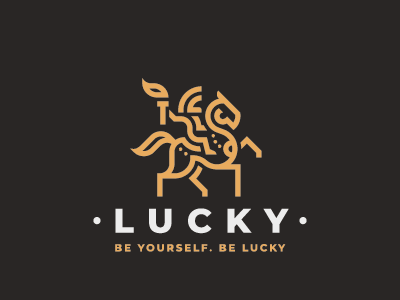 Lucky horse logo spartan