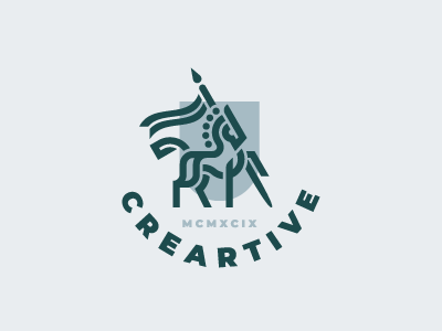 Creartive art creative horse logo