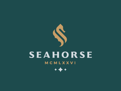 Seahorse horse logo sea seahorse
