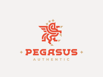 Pegasus concept horse logo pegasus