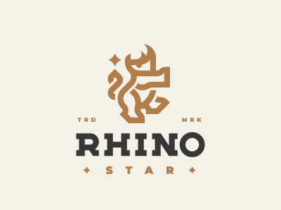 Rhino concept logo rhino
