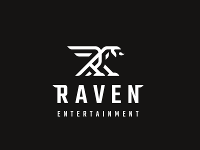 Raven bird logo raven