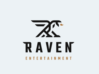 Raven bird logo raven