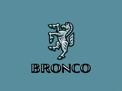 Bronko bronco horse logo mustang