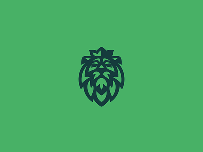 Lion concept green leo leon lion logo royal
