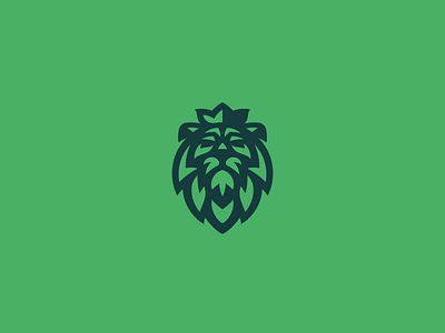 Lion concept green leo leon lion logo royal