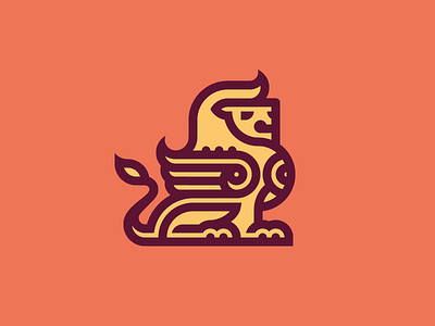 Leo concept dragon gryphon leo lion logo