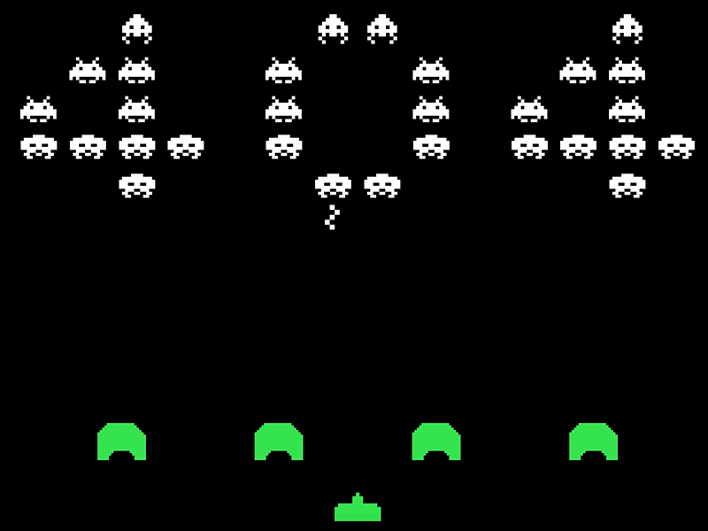 404 Page 404 animated gif retro space invaders
