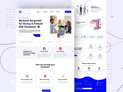 Business Landing Page. branding business landing page design graphic design hero shot home page illustration landing page landing pages logo product design product designs ui ui design uiux design