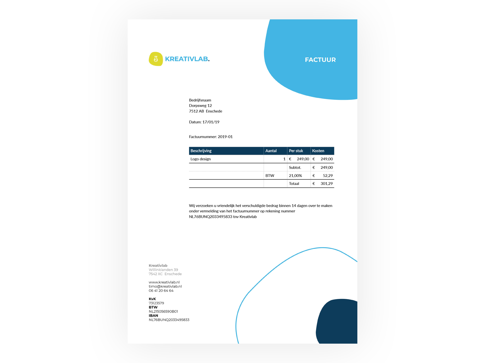 Kreativlab invoice template by kreativlab on Dribbble