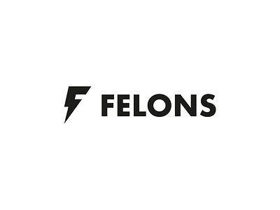 Felons logo 2019 black clothing felons flash logo minimal