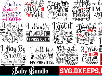 Baby t shirt design SVG Bundle baby design graphic design svg t shirt