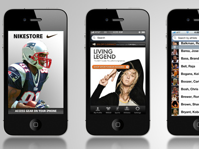 Nikestore iPhone App ios iphone nike ui design