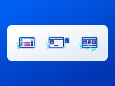 Illustration Icons PikFix blue creative design gradient icons illustration illustration icons modern pikfix pink process simple step icons step illustrations steps teal ui ui illustration ux website