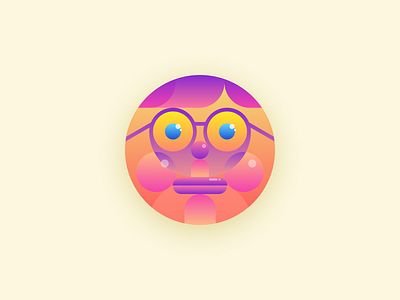 Profile Avatar - Flushed Face avatar avatar design avatar icon design emoji fun funny gradients icon modern profile profile avatar shapes simple unique vibrant weird