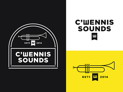 CW Sounds identity logo music trumpet