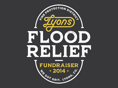 Flood Relief logo typography