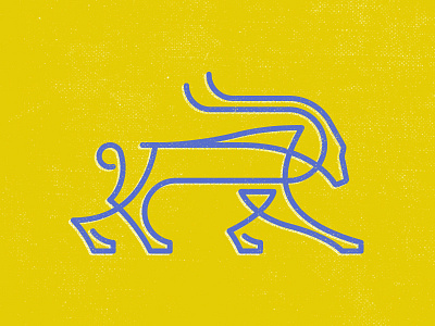 Ibex animal illustration logo mark