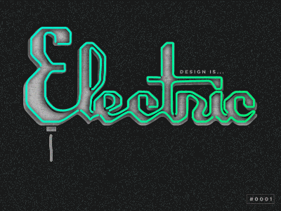 Electric animation electric neon type