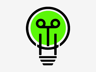 H-Light Bulb light bulb logo type