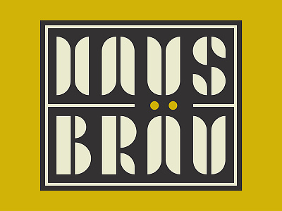 HAUS BRAU beer typography