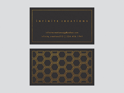 infinite creations business card foil type