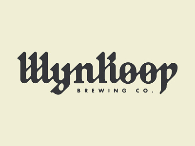 Wynkoop beer logo typography