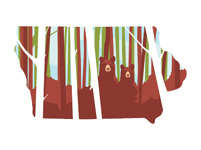 Wedding Bears bears forest illustration iowa