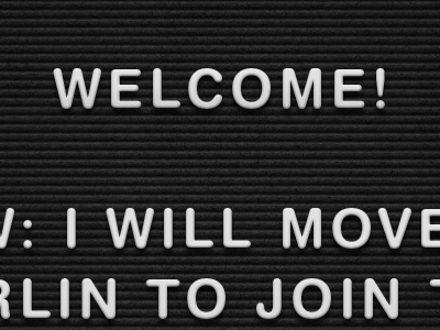 Welcome! letter board website