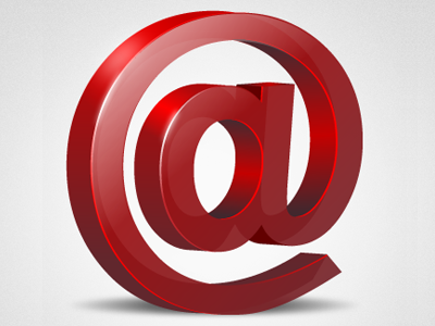 E-mail email icon logo red