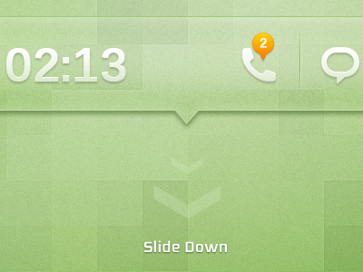 Slide Down android green theme ui unlock