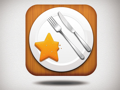 Tasty icon app food icon ios iphone wood