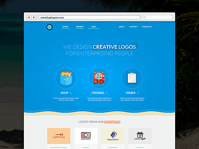 LogoLagoon Homepage creative design flat homepage landing page logos modern theme ui