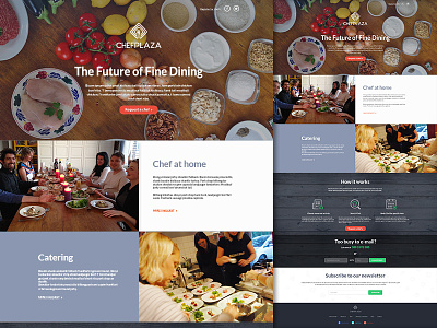 Chefplaza Landing Page catering chef cooking design food homepage landing page layout ui web design