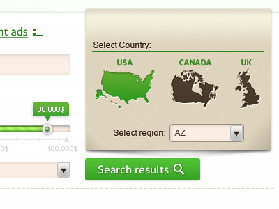 Search Form - Select a country