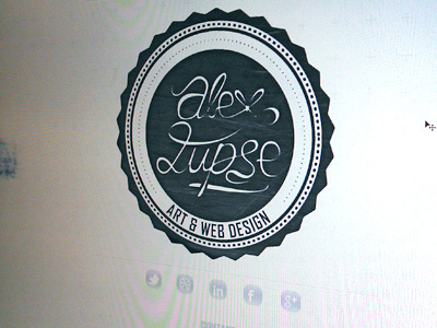 My New Logo ( in progress) alex lupse badge calligraphy design handwriting identity lettering letters logo lupse